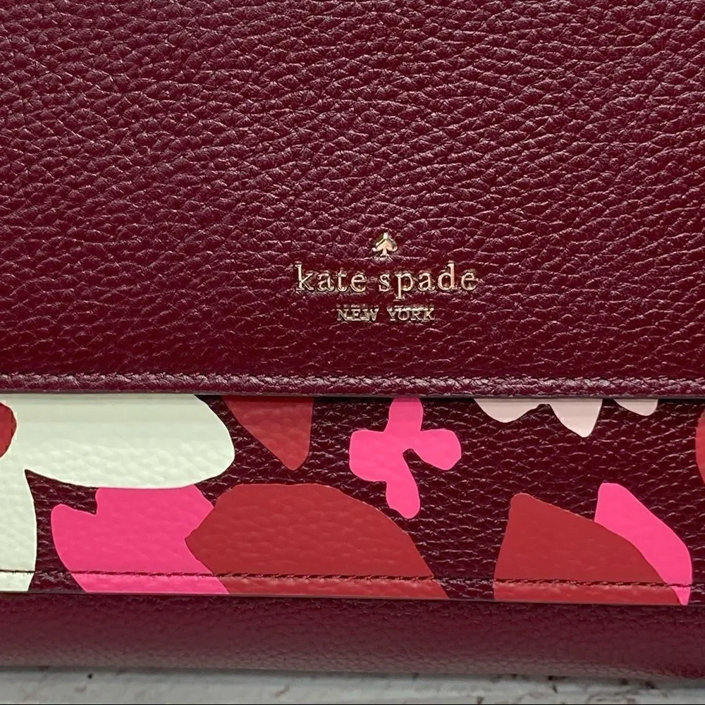 KATE SPADE melody forest floral flap shoulder bag Rare to find